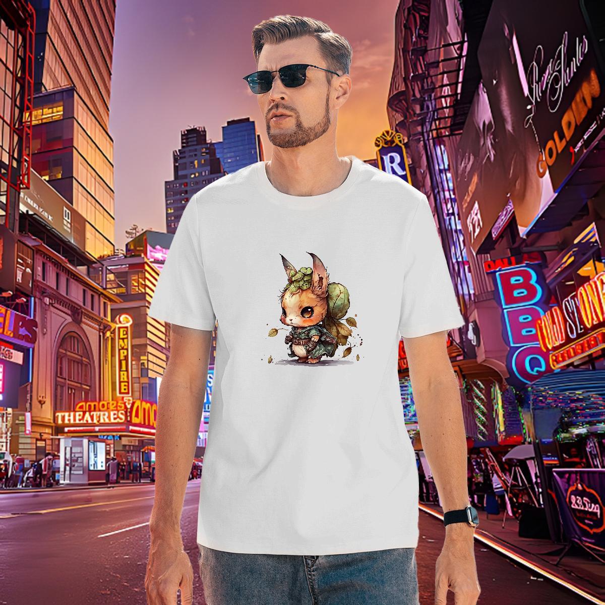 Soft Men Tshirts 100% Cotton 230g rabbit Men T Shirts Home Outdoor Short Sleeve Soft Graphic Custom Tops Shirt