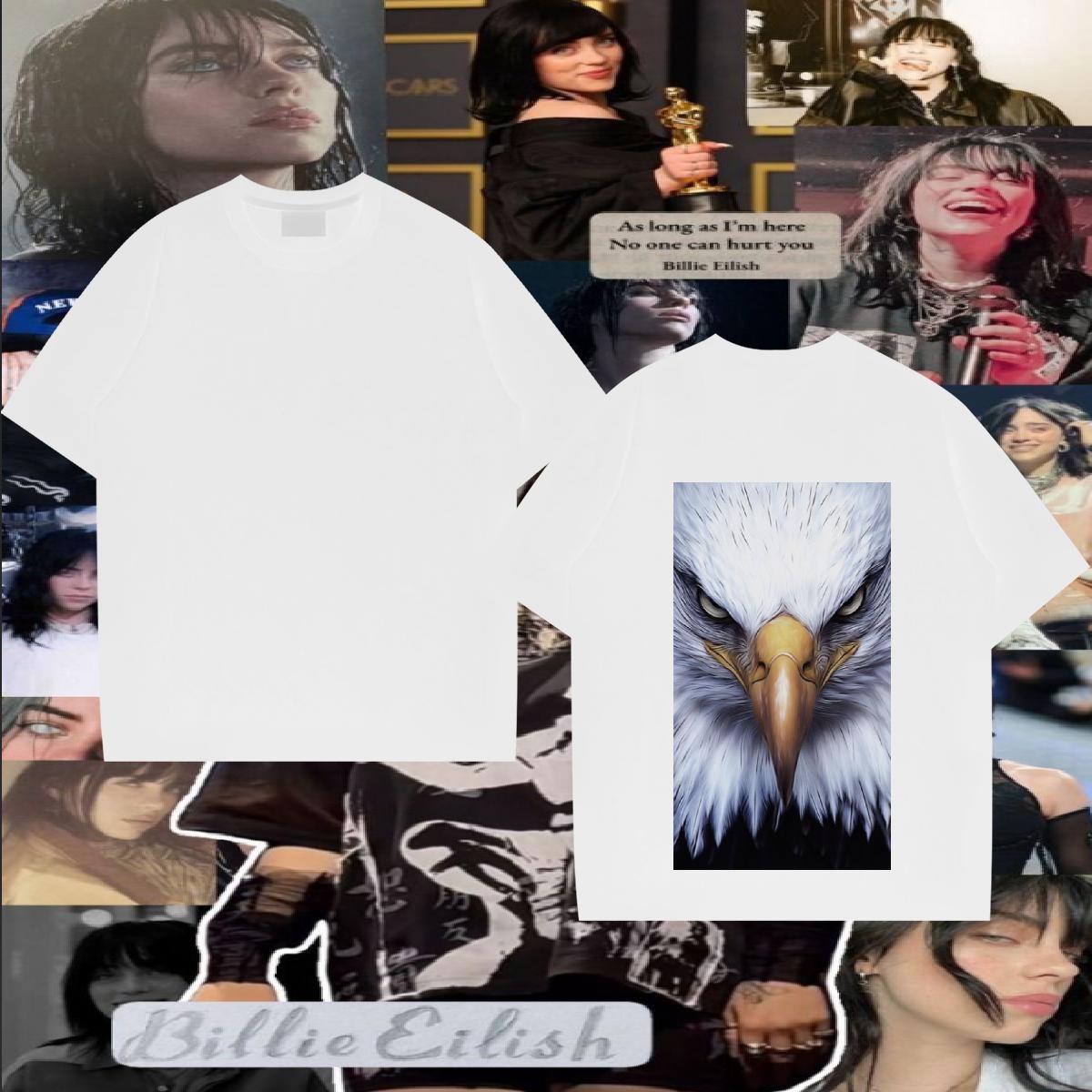 2024 Men T Shirts 230g 100% Cotton eagle Hip Hop Street Polos Breathable Short Sleeve Cool Design Men Tees Custom Big Size