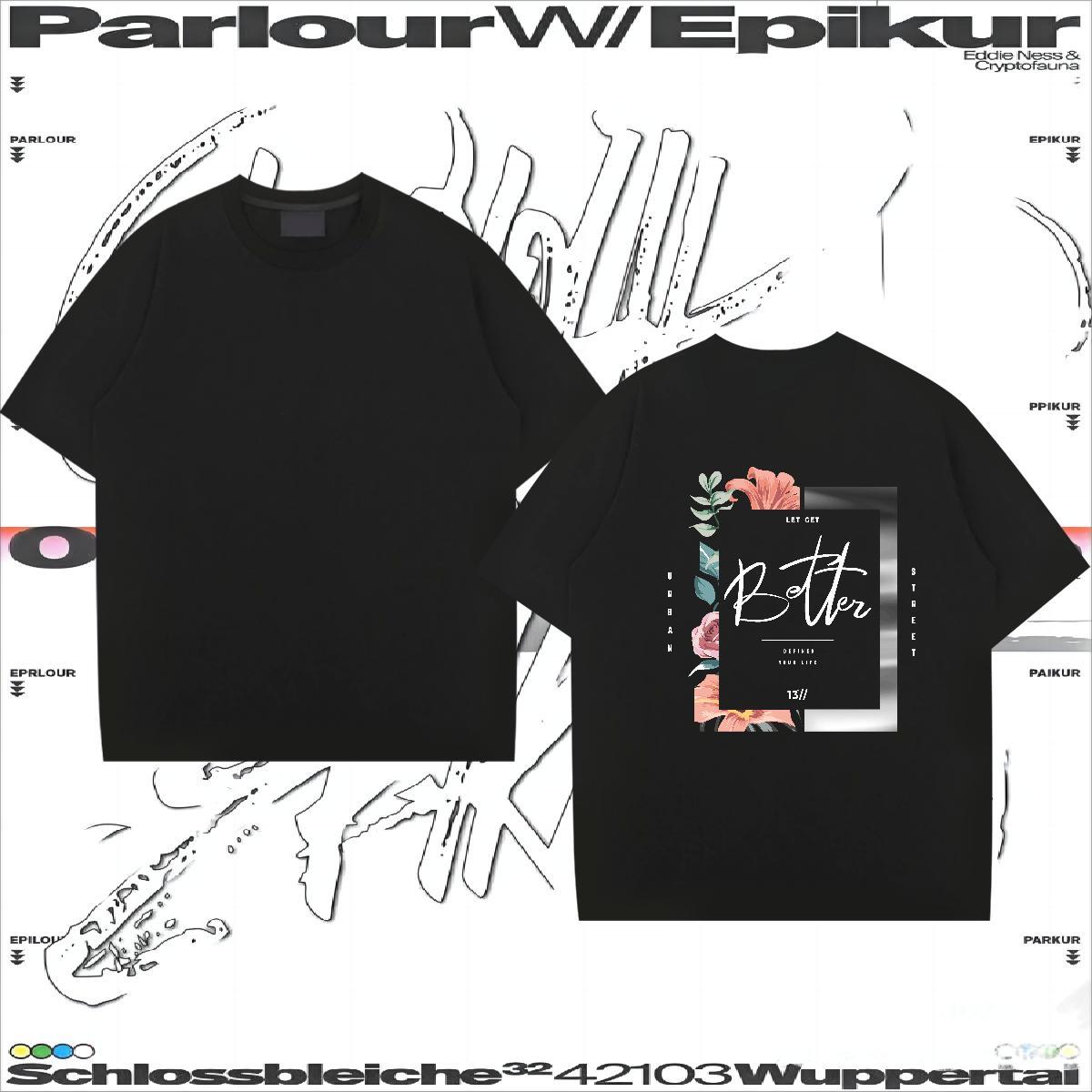Free Shipping T Shirts Men 100% Cotton 230g flower Sports Casual Tee Shirt Breathable Crew Neck Designer Couples T Shirts Custom Anime