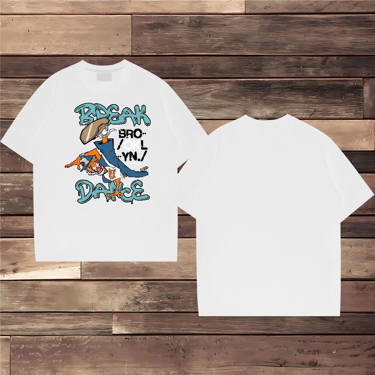 2024 DIY T-Shirts for Men 230g Pure Cotton Hip Hop Tops Tees O-Neck Short Sleeve Wholesale Mens Tshirts Anime