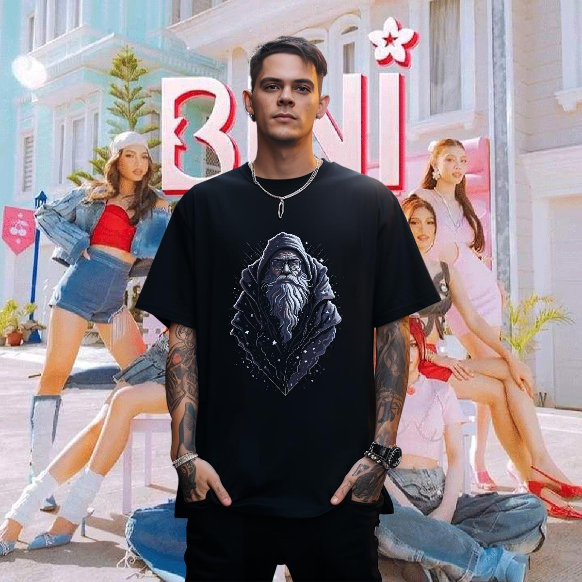 T-Shirts for Men 230g Pure Cotton portrait Casual Daily Wear Breathable DIY Logo Oversized Tshirts Fashion New Soft Tops Tees