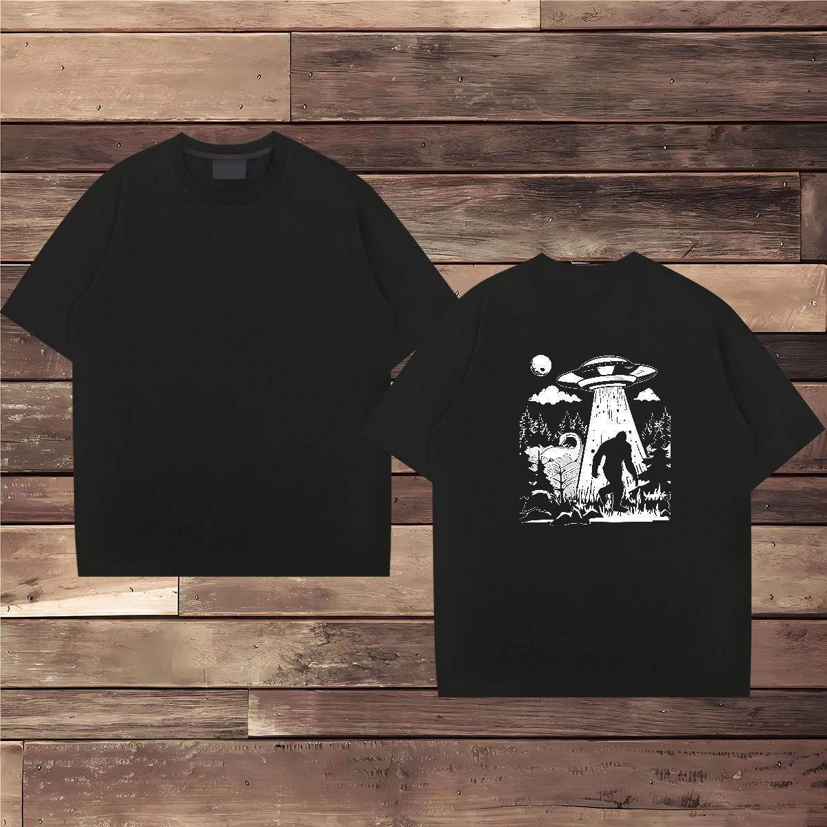Fashion T Shirts Men 230g Pure Cotton mushroom Hip Hop Street Tees Shirts Crew Neck Classic Couples T Shirts Oversized