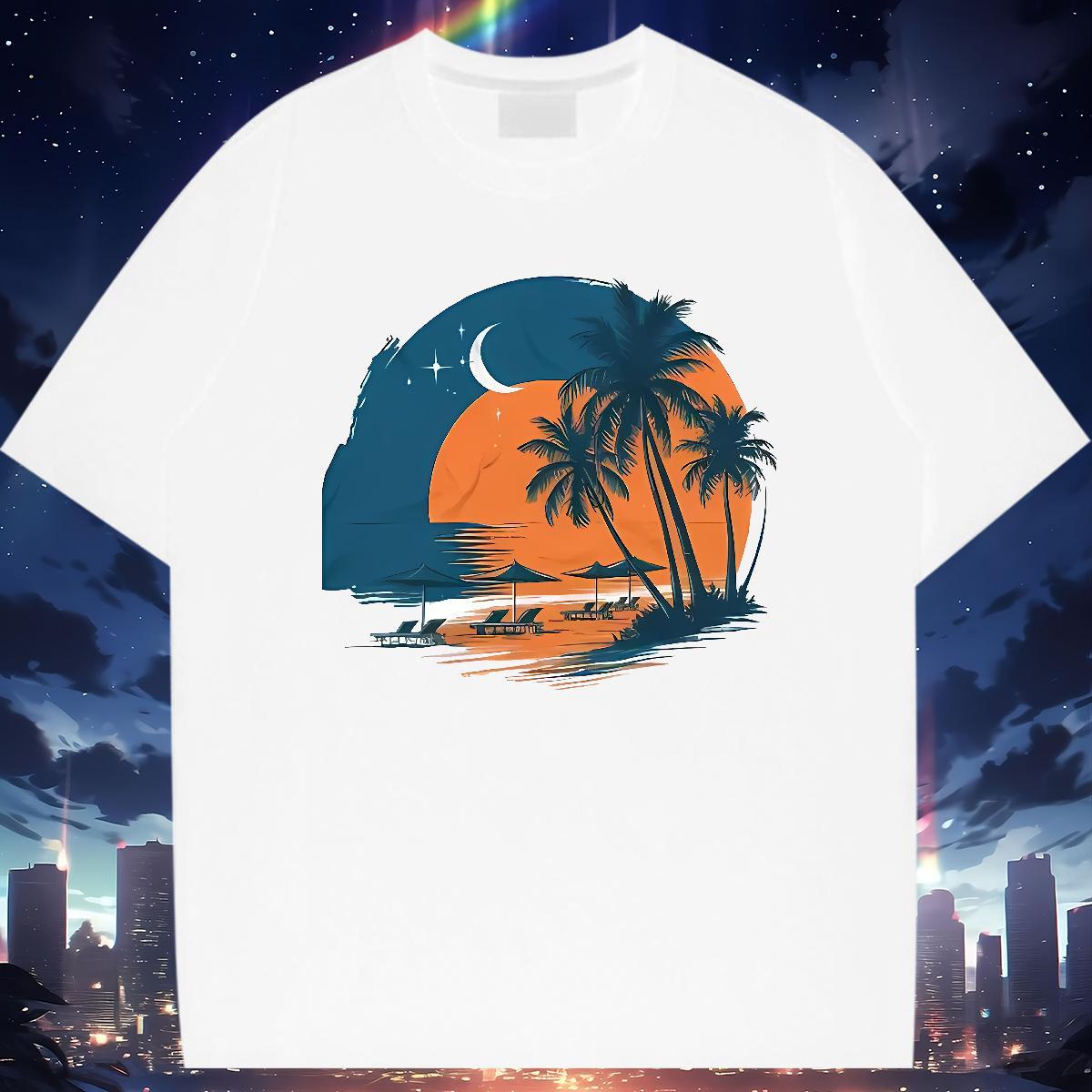 Popular Woman T Shirts Breathable Unisex Tshirts Cartoon Floral Printing beach Street 230g 100% Cotton Stylist Top Shirts