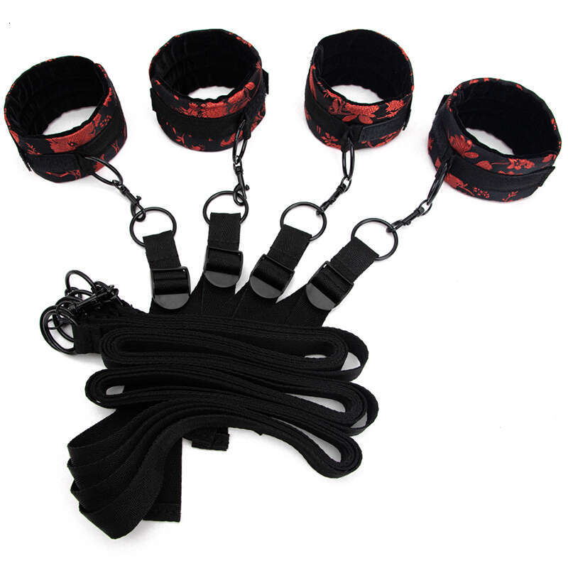 Sex Toys Game Play Erotic Couple Game Bed Bondage Restraint with Handcuff SM Kit
