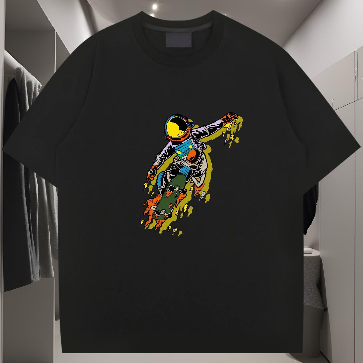 T-Shirts for Men 230g 100% Cotton skateboard Outdoor Breathable Crew Neck Oversized Tshirts 2024 TOP Quality Tees Shirts