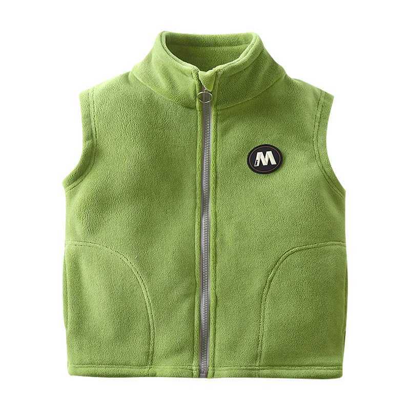 Baby girl sleeveless vest childrens thick vest 2023 autumn and winter adolescent warm jacket childrens wool jacket clothingW240724