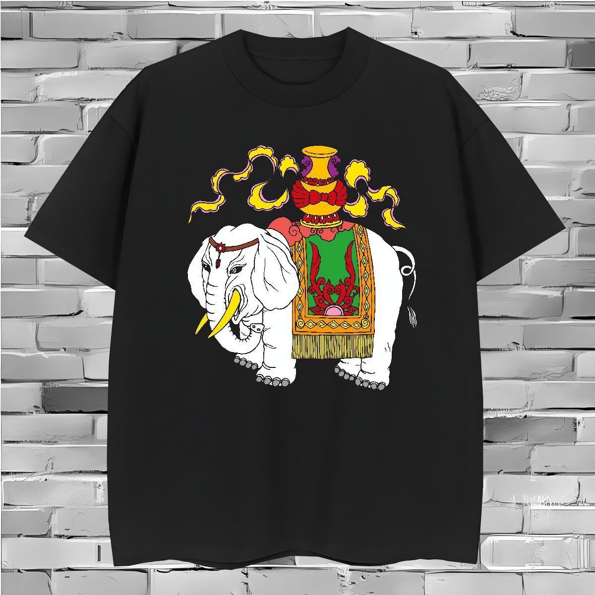 T-Shirts 100% Cotton 230g elephant Outdoor Breathable Short Sleeve DIY Tshirts Stylist Cool Design Tees Shirts