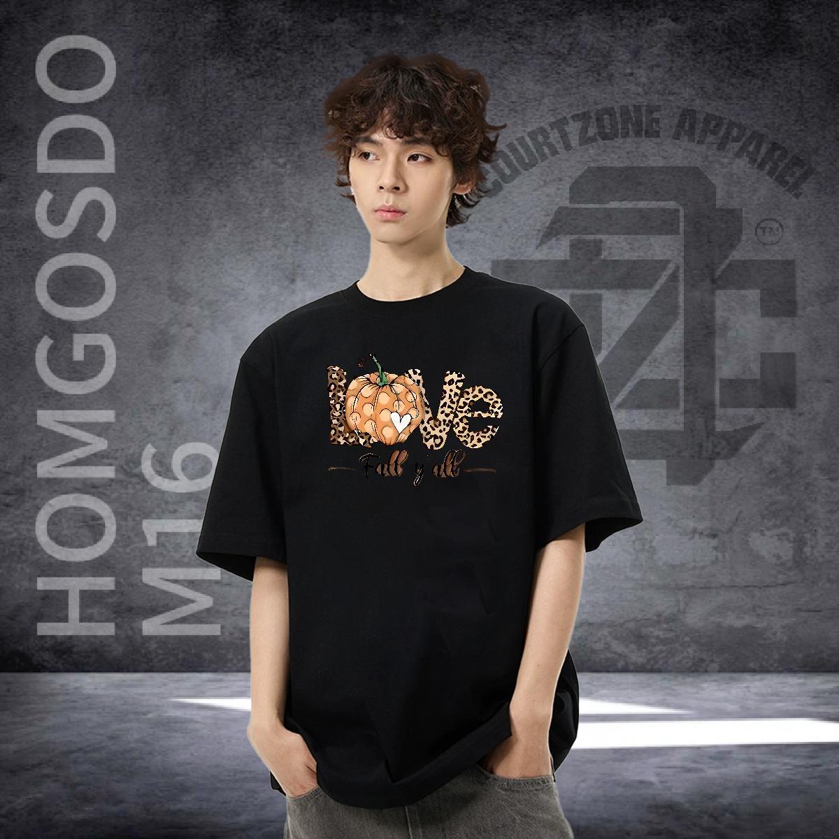 New Men T Shirts 230g 100% Cotton halloween Hip Hop Tee Shirt Breathable Crew Neck Classic Men Clothes T-Shirt Skull