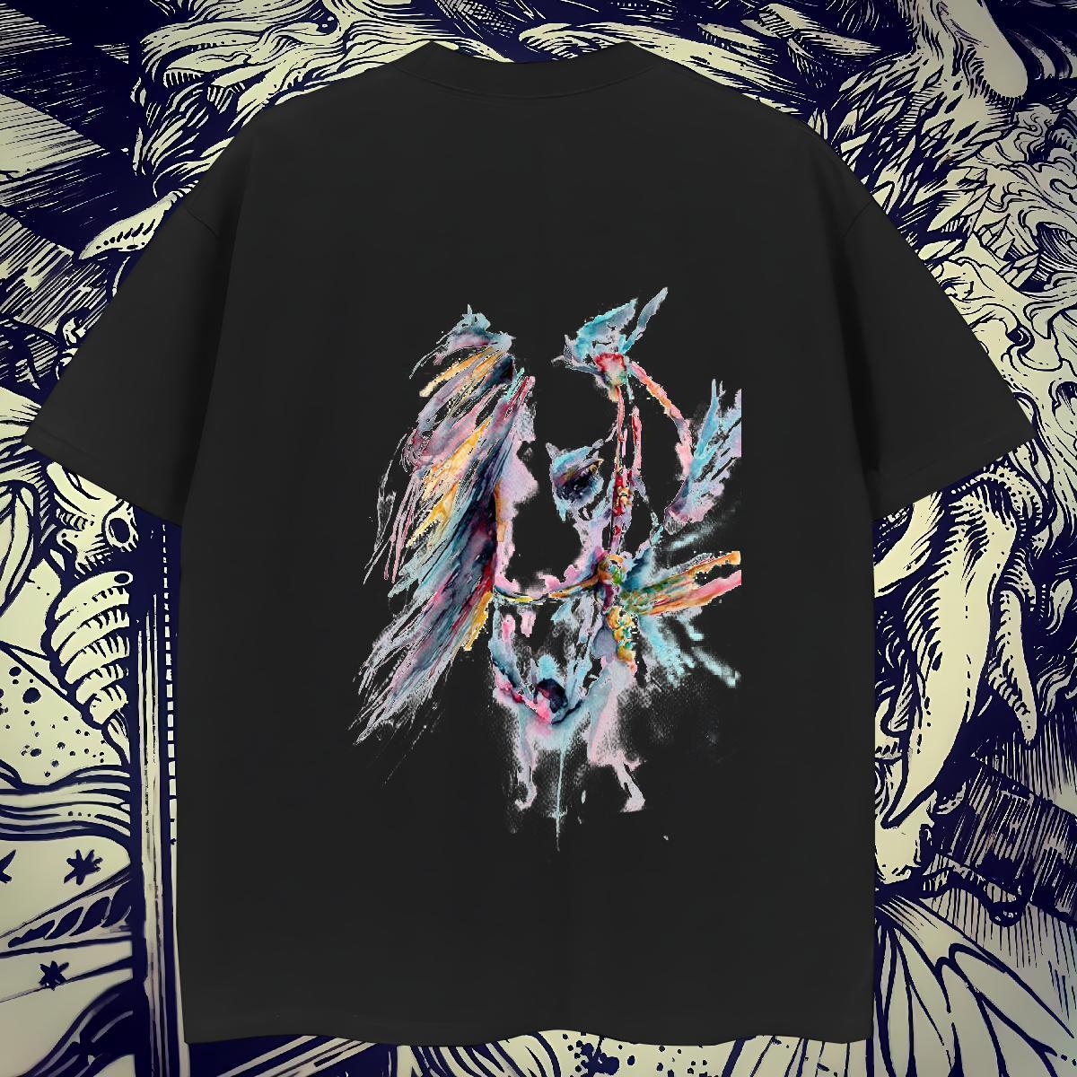 Custom Mens T Shirts 100% Cotton 230g horse Street wear Hip Hop Polos Breathable Short Sleeve Cool Design Mens Tshirts DIY Printed