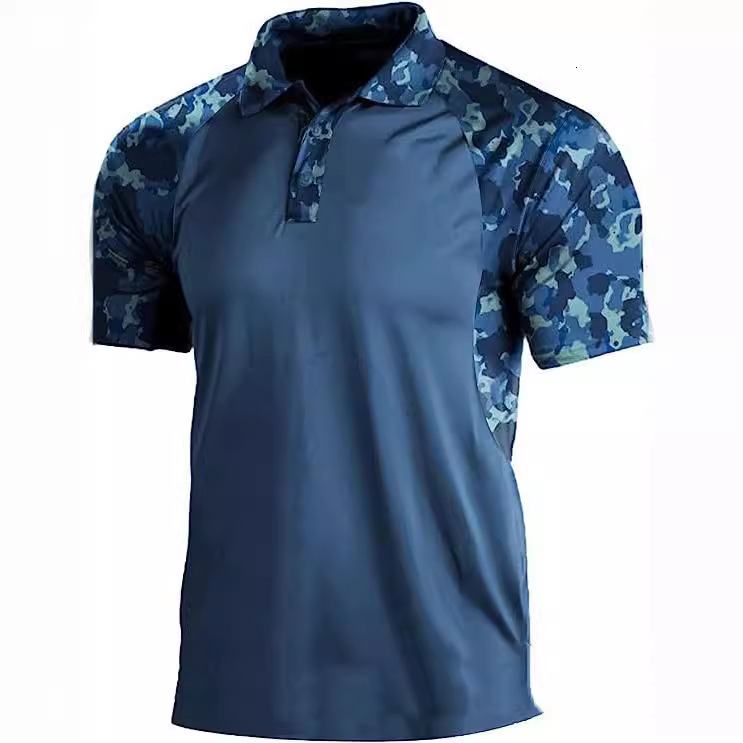 2024 Men's outdoor American flag 3D digital collar polo shirt T-shirt