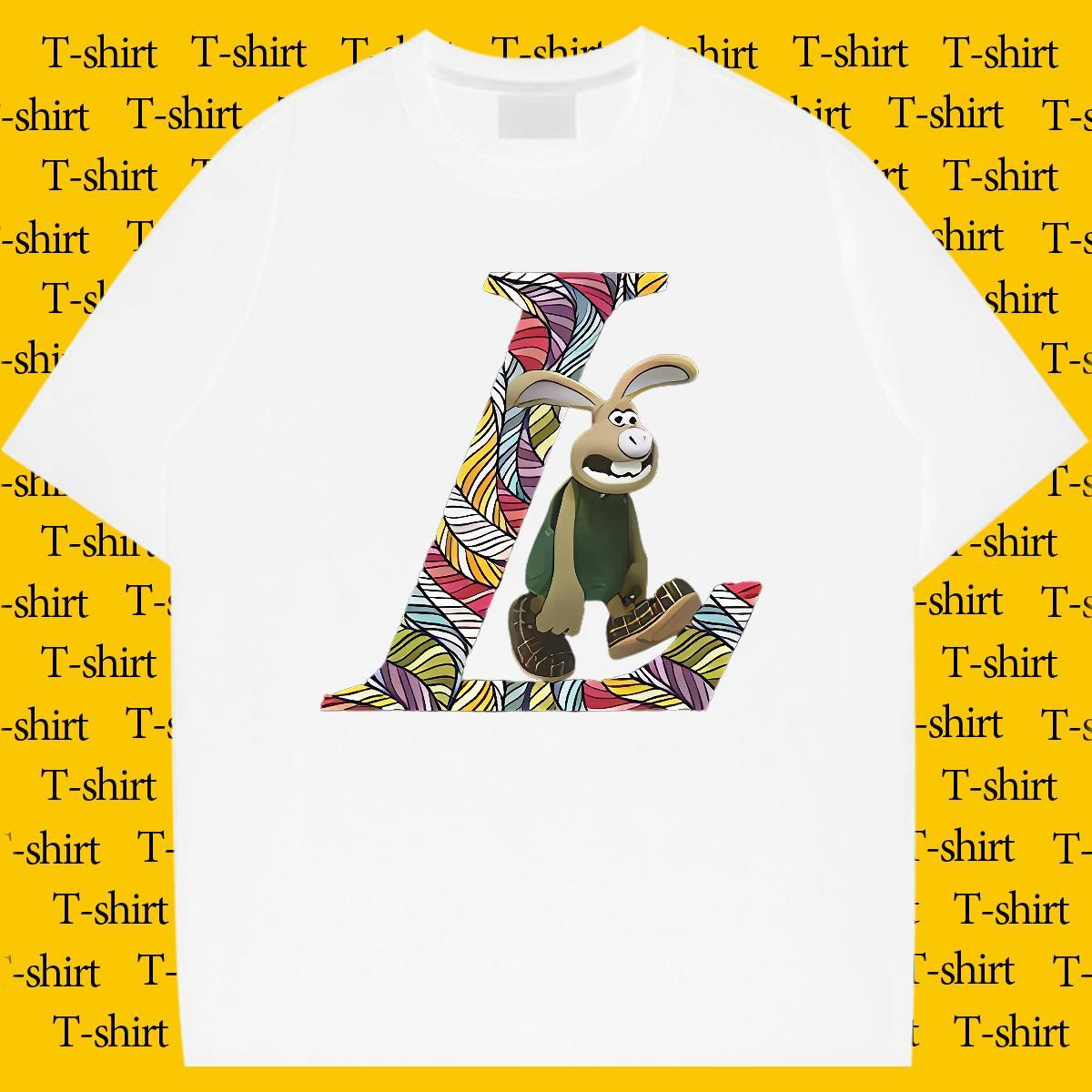 Factory Direct Mens T Shirts 230g 100% Cotton rabbit Daily Outfit Top Tees Breathable Crew Neck Comfortable Tshirt for Man Woman Custom Print Oversize
