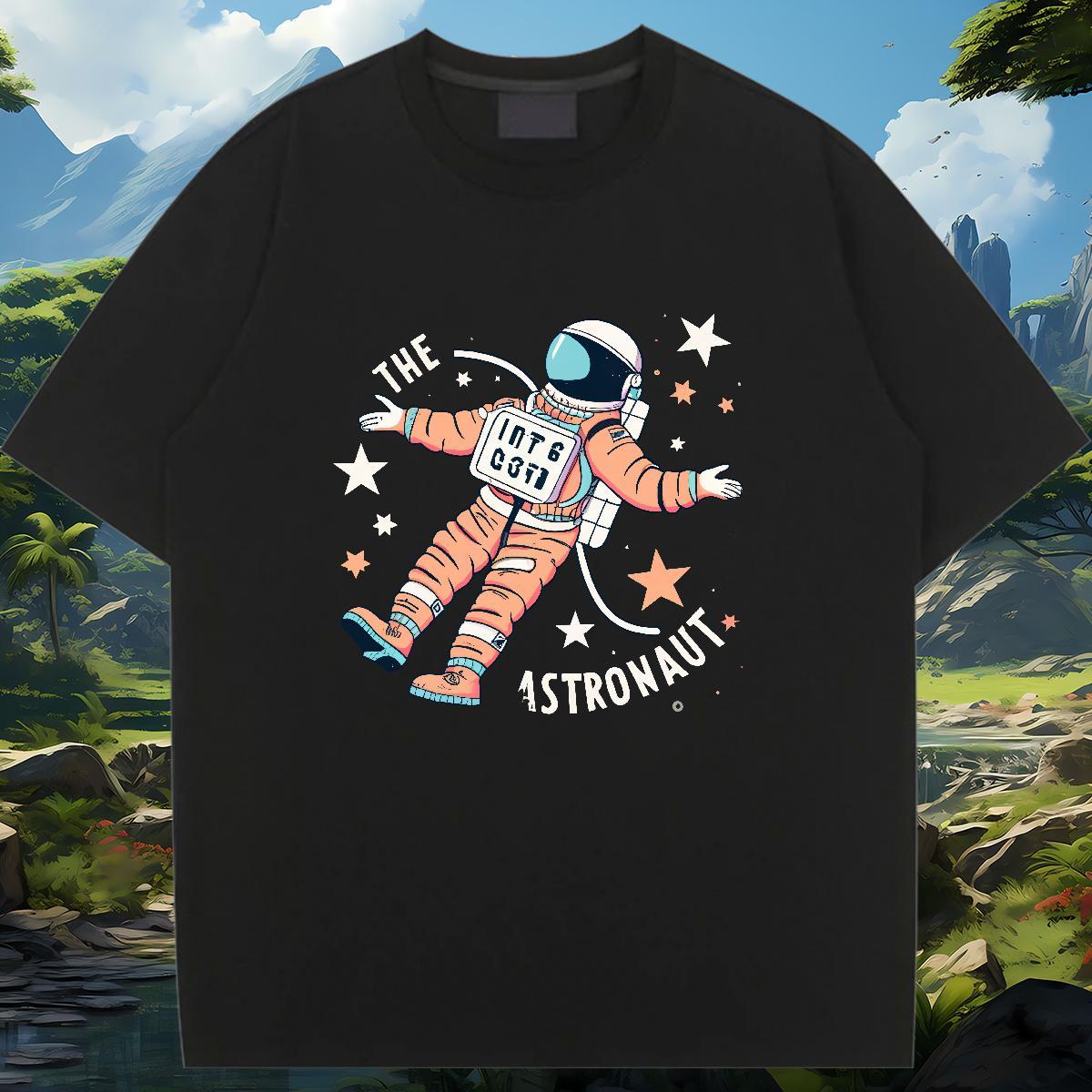 Designer Nice Woman T Shirts Breathable Short Sleeve Couples T Shirts Customized spaceman Daily Wear 230g Pure Cotton 2024 Casual Top Tees