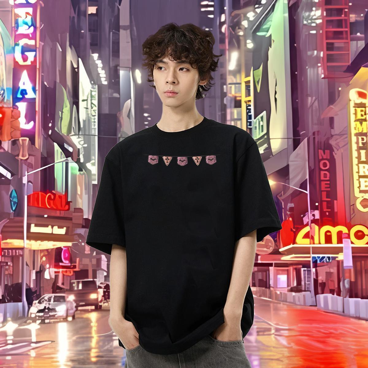 Classic Casual T-Shirts 230g Pure Cotton Bunting Beach Tshirts Breathable Crew Neck TOP Quality Mens Tshirts DIY Logo Oversized