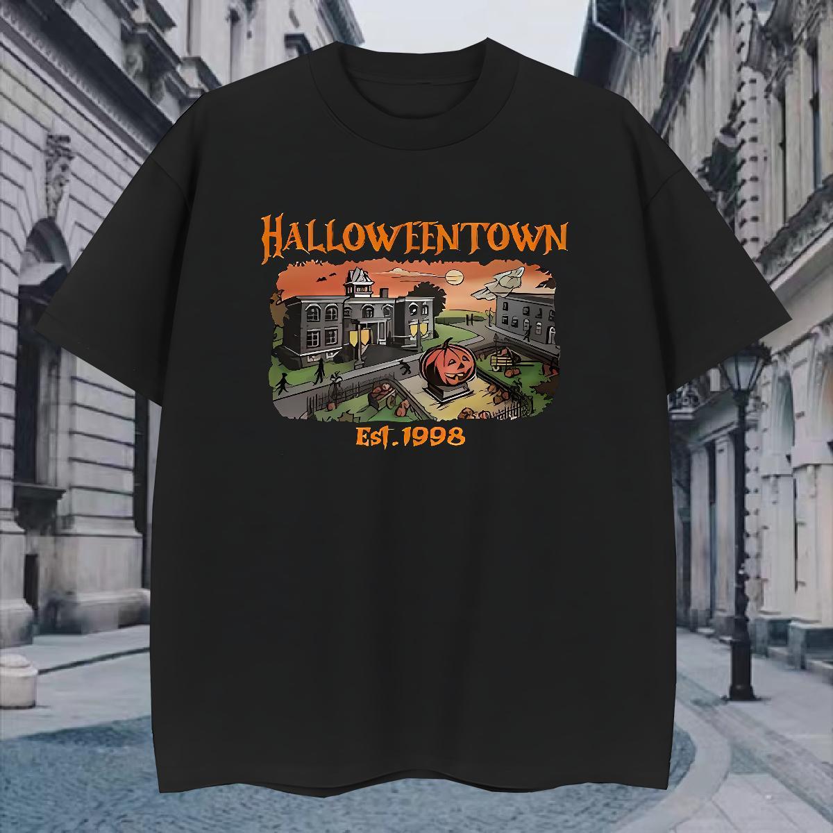 Wholesale Men Tops Tees 100% Cotton 230g halloween Man T Shirts Casual Beach Crew Neck DIY Logo Oversized Brand Tee Shirt