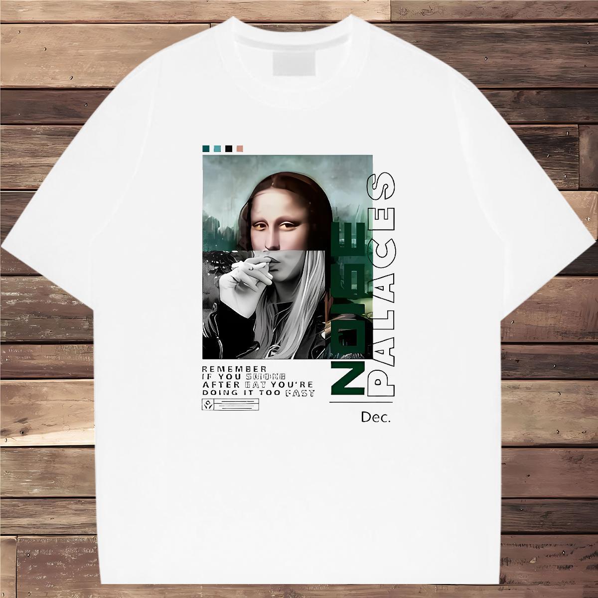 T-Shirts for Men 100% Cotton 230g person Daily Outfit Breathable Short Sleeve Customized Print Tshirt for Man Woman Designer Classic Tee Shirt