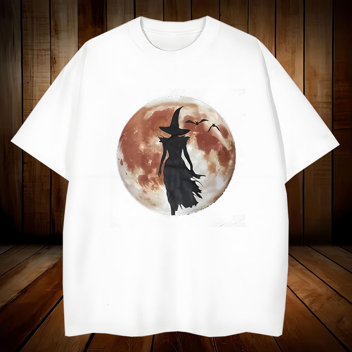 T-Shirts 230g Cotton witch Casual Breathable Graphic Men Clothes T-Shirt Fashion Designer Loose Fit Tops Shirt