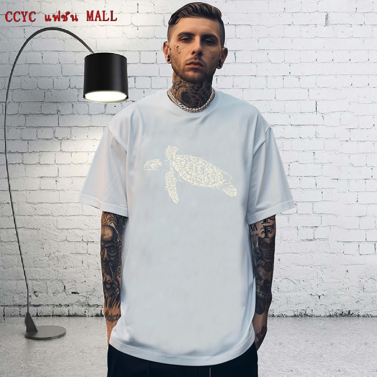 Cool Mens Tshirts 230g Pure Cotton Spring Summer tortoise White Plus Size Breathable Short Sleeve Fashion New Man T Shirts Clothes