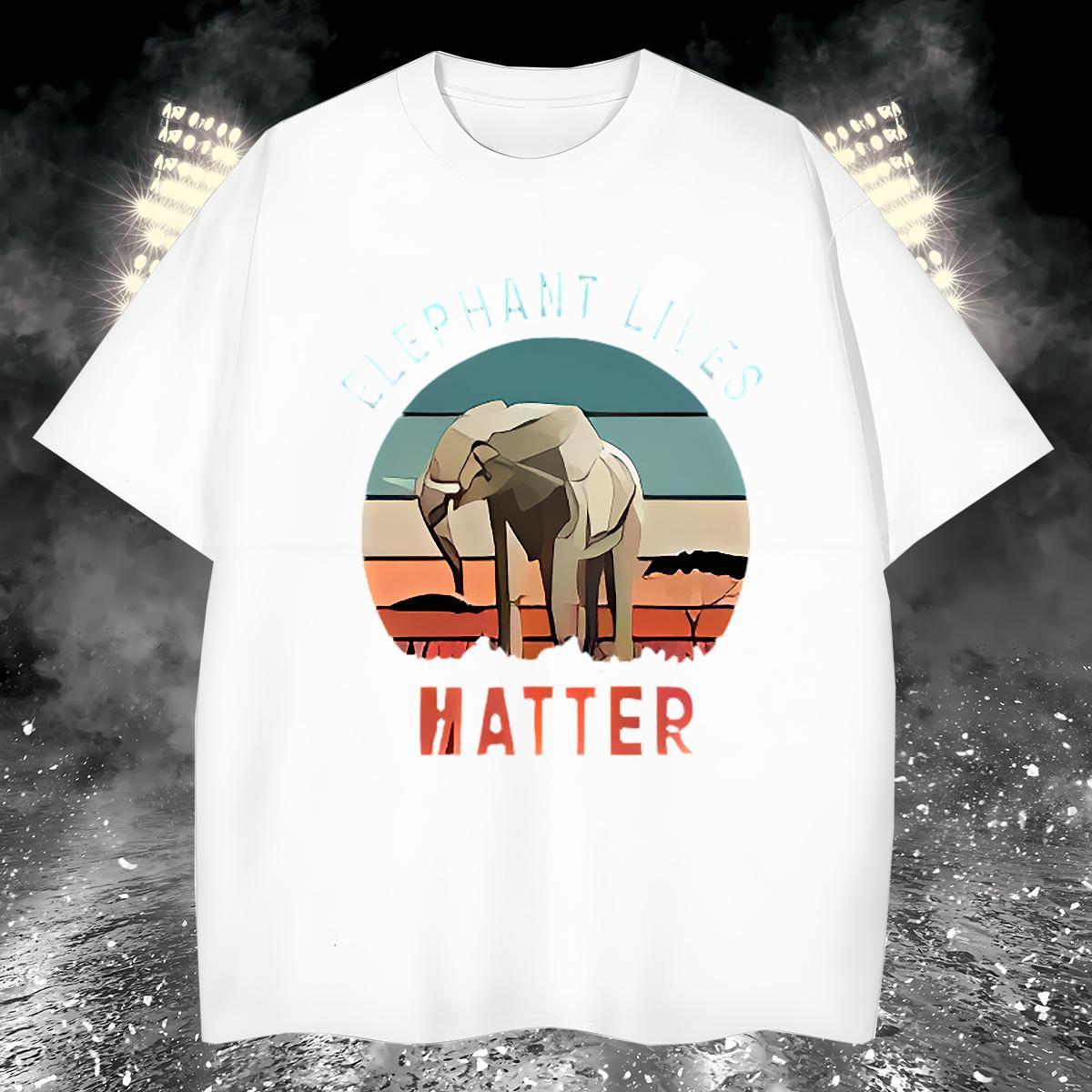 T-Shirts 230g Pure Cotton Elephant Street Wear Breathable Short Sleeve Customized Print Men Tshirts Classic Loose Top Tees