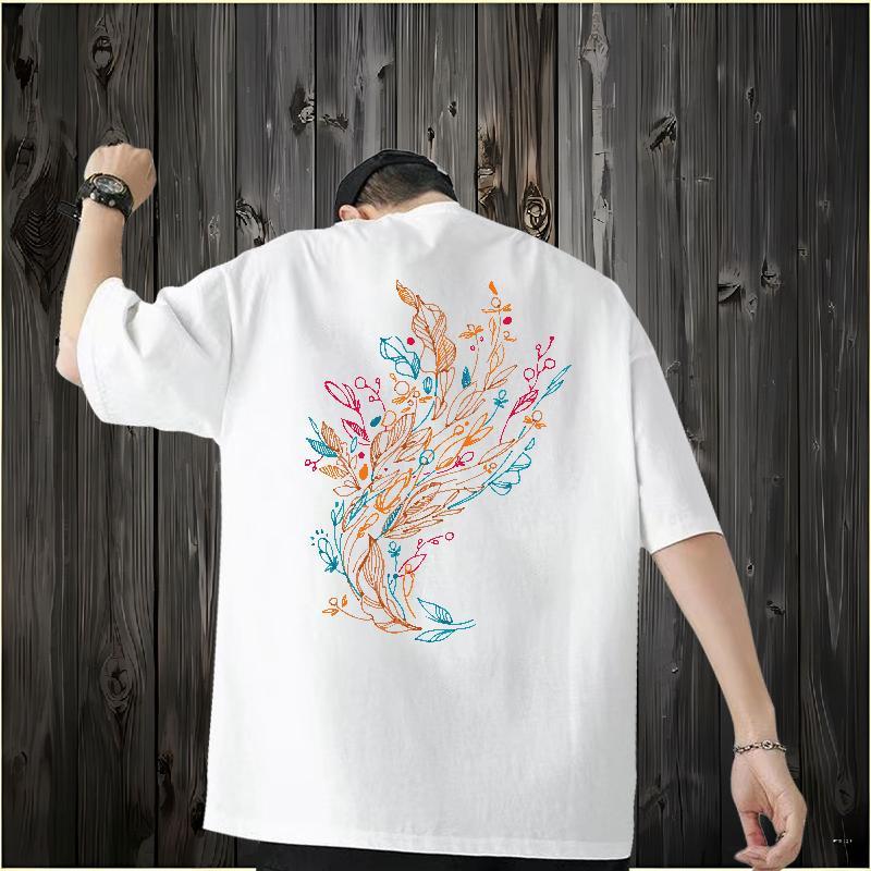 Fashion Design Mens T Shirts 230g Pure Cotton tree Street wear Hip Hop Tee Shirt Breathable Crew Neck TOP Quality Mens Tshirts Custom Print Plus Size