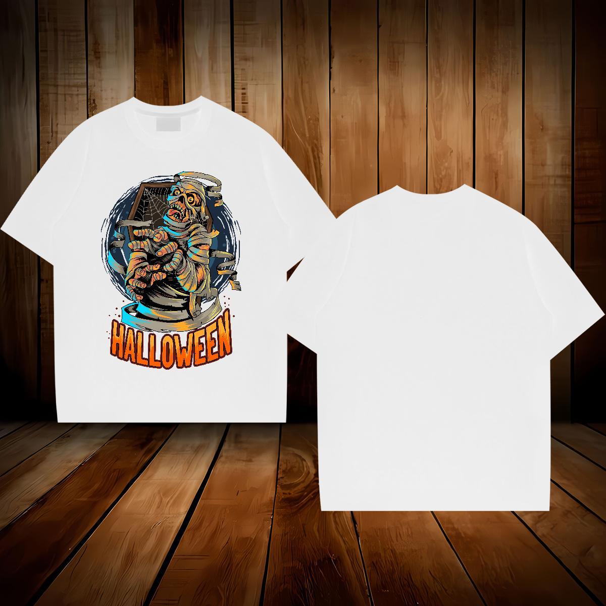 Designer Men T Shirts 230g Pure Cotton monster Street Tee Shirt Crew Neck Loose Men Tees DIY Printed