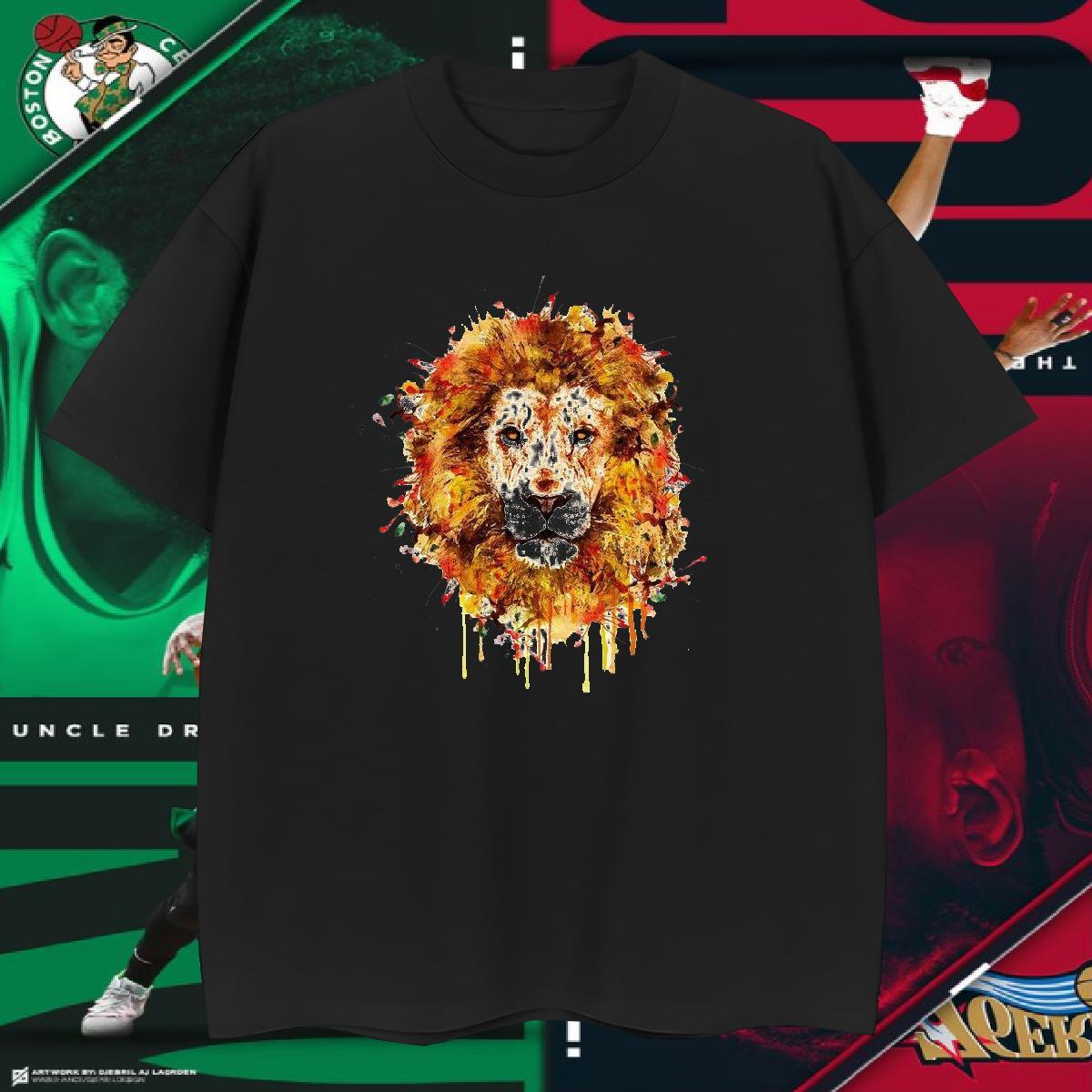 Mens T Shirts 230g Pure Cotton lion Hip Hop Street Short Sleeve Soft Black Oversized Couples T Shirts Fashion Design Comfortable Clothings