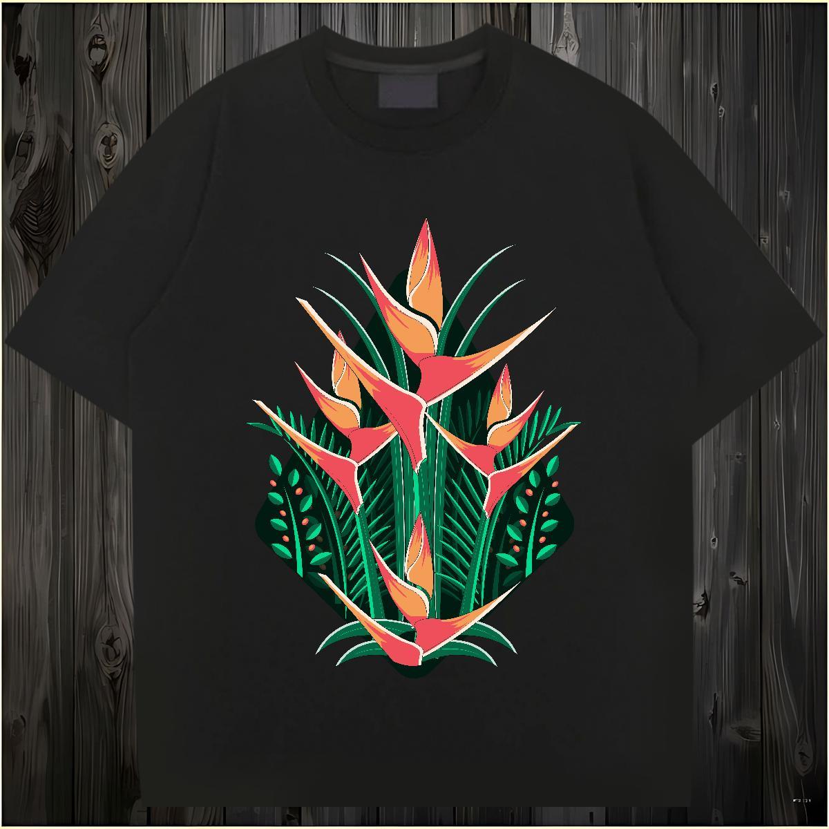 Factory Direct Man T Shirts 230g Pure Cotton tree Sport Top Tees Breathable Soft Unisex Men Tops Tees Cartoon Printing L-4XL
