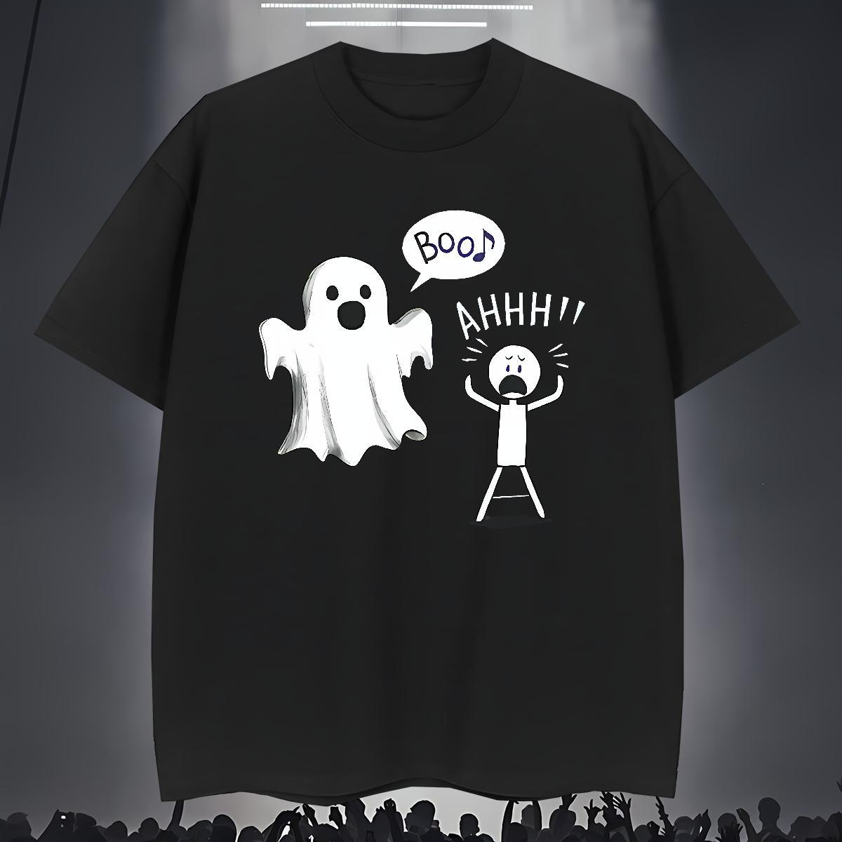 T Shirt For Man 230g Pure Cotton monster Street Wear Crew Neck Anime Print Tshirts Stylist Brand Tees