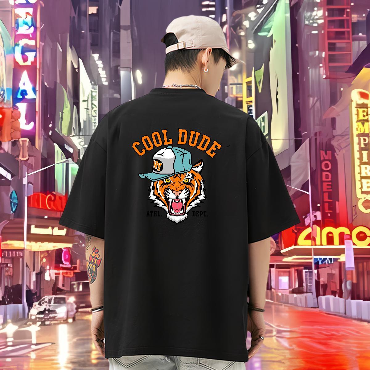 Brand T-Shirts 100% Cotton 230g Hip Hop Wear O-Neck Short Sleeve Wholesale Tshirts Floral Print