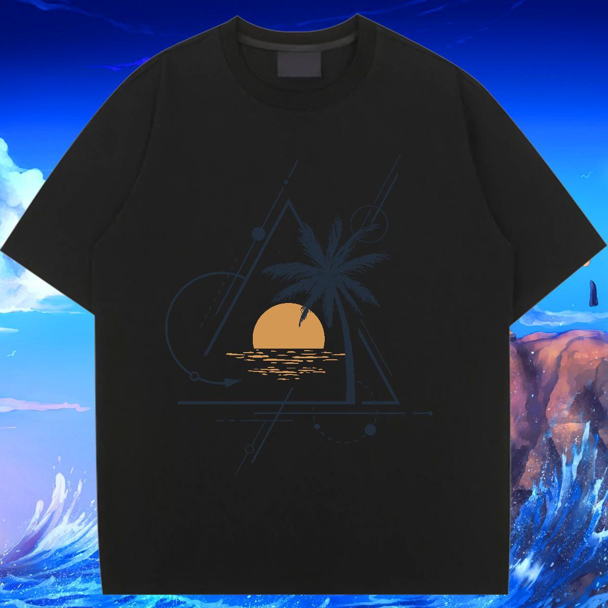 Nice T shirt O Neck Short Sleeves Women Tshirts Cartoon Print sun Hip Hop 230g Pure Cotton Casual New Tops Tees