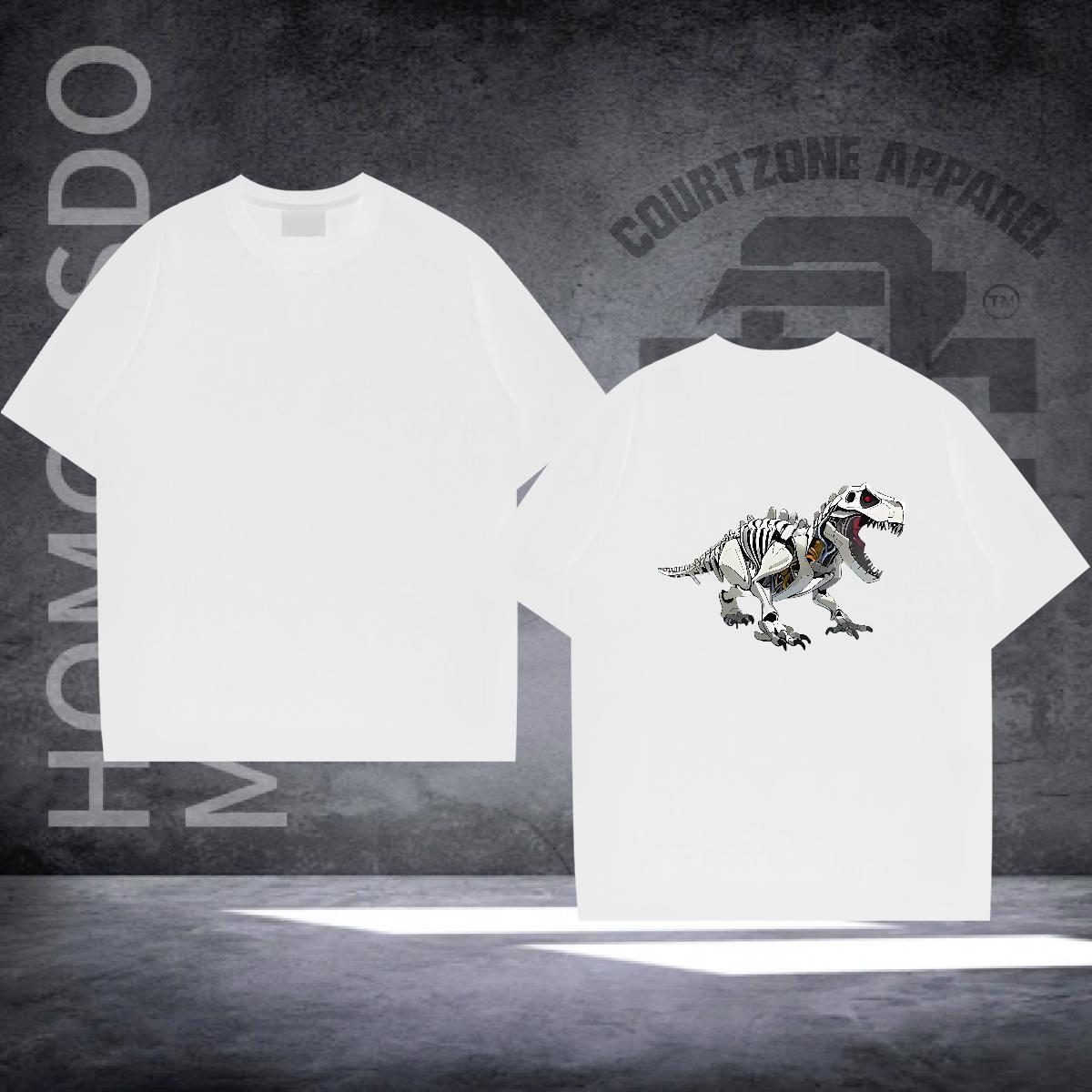 Designer Fashion T Shirts Men 100% Cotton 230g dinosaur Daily Outfit Tops Crew Neck High Quality Tshirt for Man Woman Custom Print Oversized