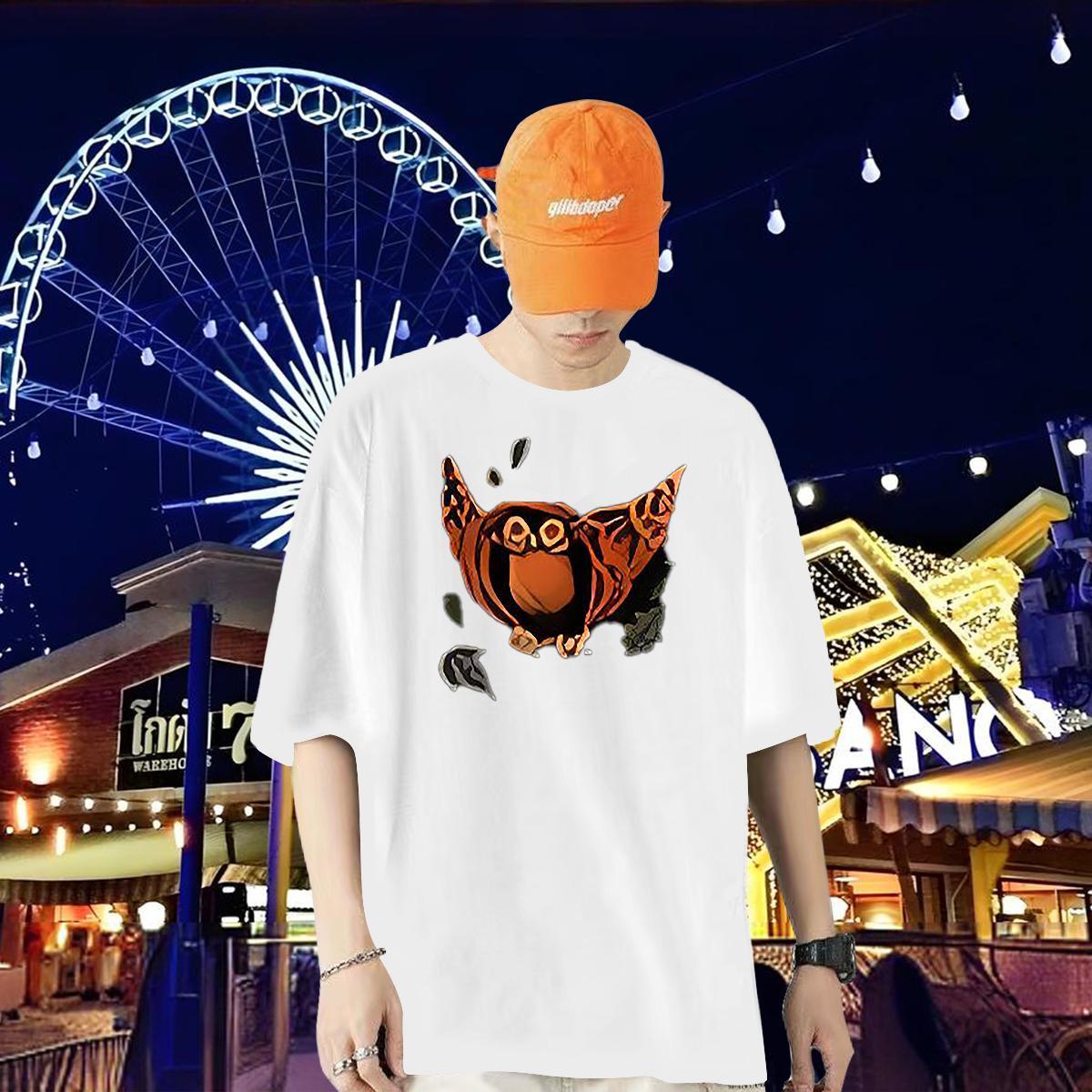 DIY Customized T-Shirts 100% Cotton 230g halloween Outdoor Tops Breathable Short Sleeve Loose Mens Tshirts Custom Print Plus Size