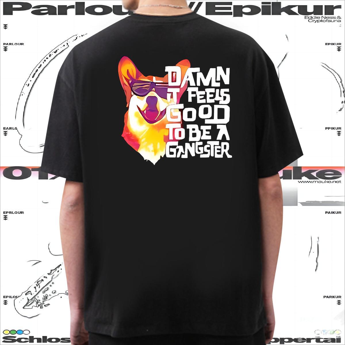 Brand Tshirts 230g Cotton dog T shirt Beach Crew Neck White Plus Size DIY Top Tees