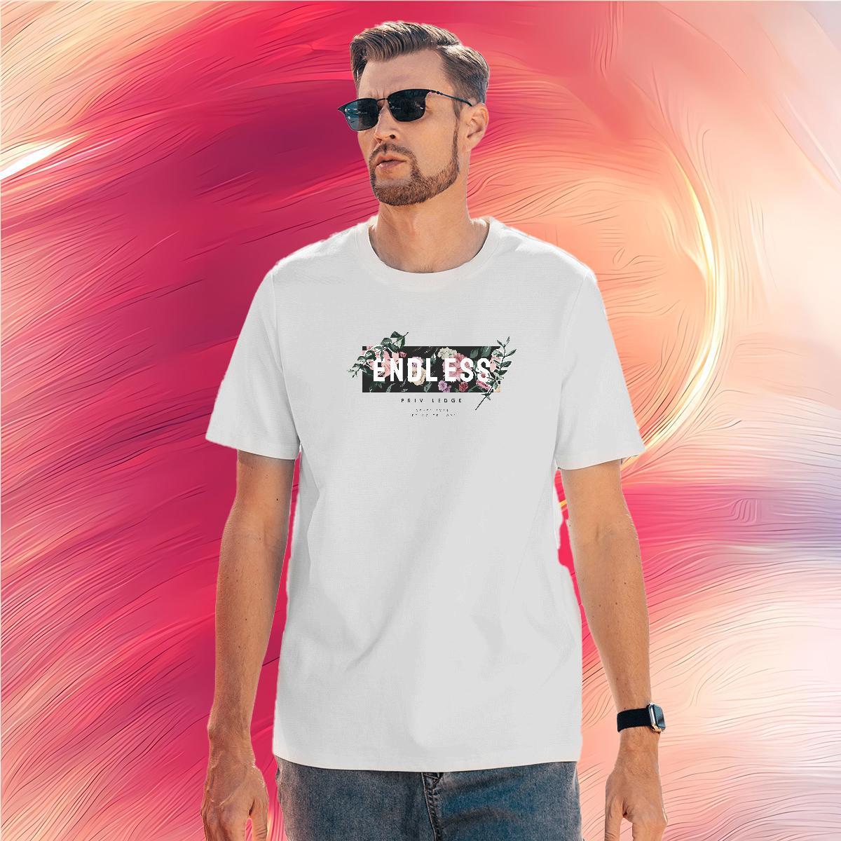 T Shirts Men 100% Cotton 230g flower Casual Beach Crew Neck Breathable DIY Anime Mens Tshirts 2024 Summer Designer Tops