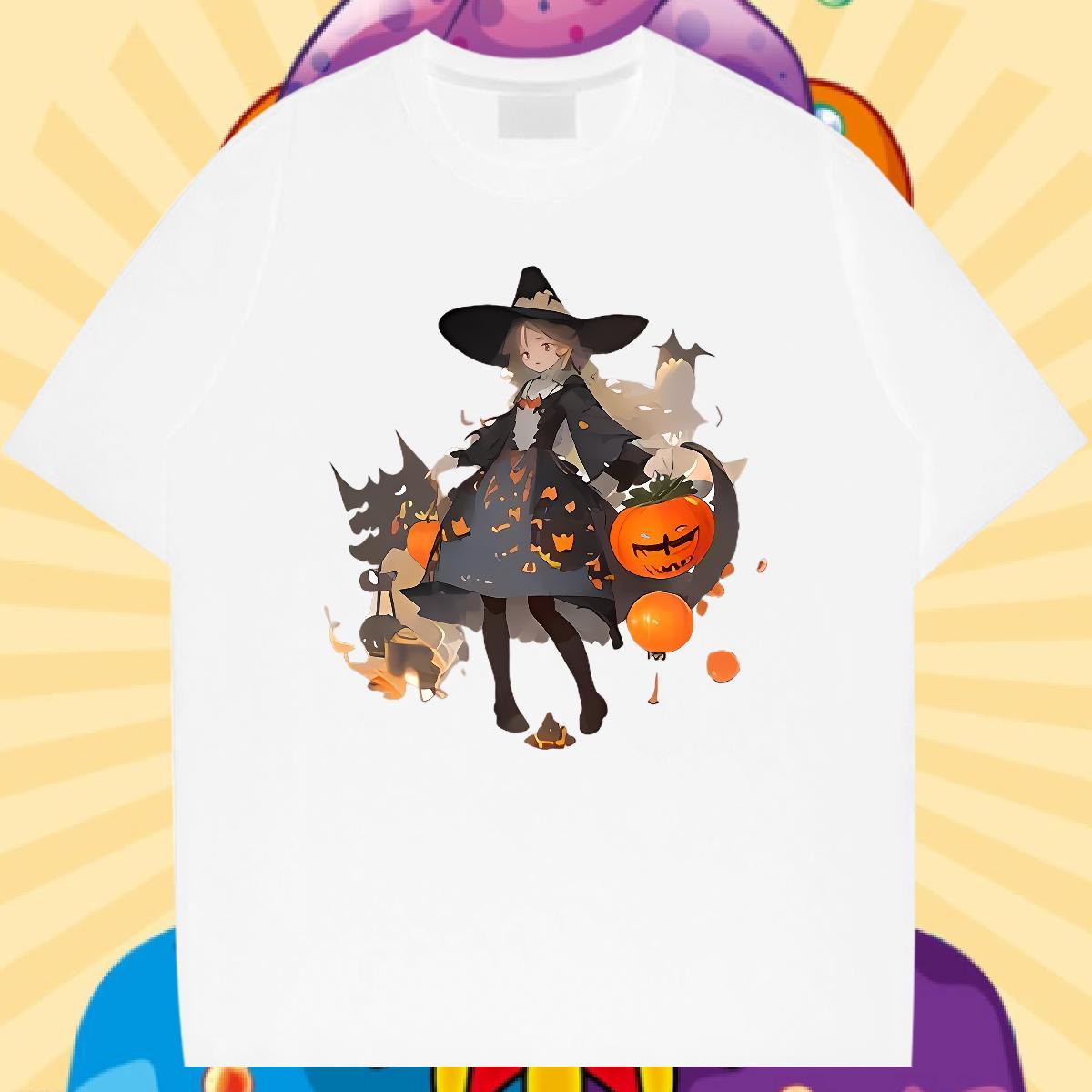 Casual New T-Shirts for Men 230g Pure Cotton pumpkin Spring Summer Tops Breathable Soft Designer Men Clothes T-Shirt Anime Print