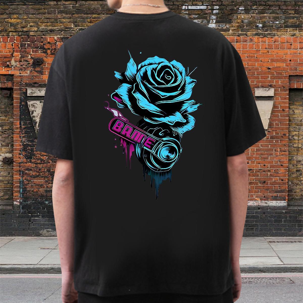 2024 Designer T Shirt For Man 230g Pure Cotton flower Hip Hop Top Tees O-Neck Short Sleeve Popular Mens Tshirts Skull