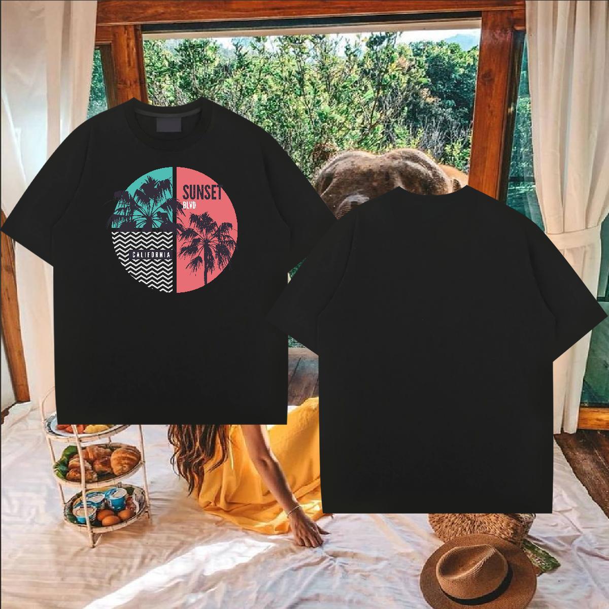 Stylist Mens T Shirts 230g Pure Cotton tree Daily Wear Tops Tees Short Sleeve Soft Classic Tshirt for Man Woman Custom Anime