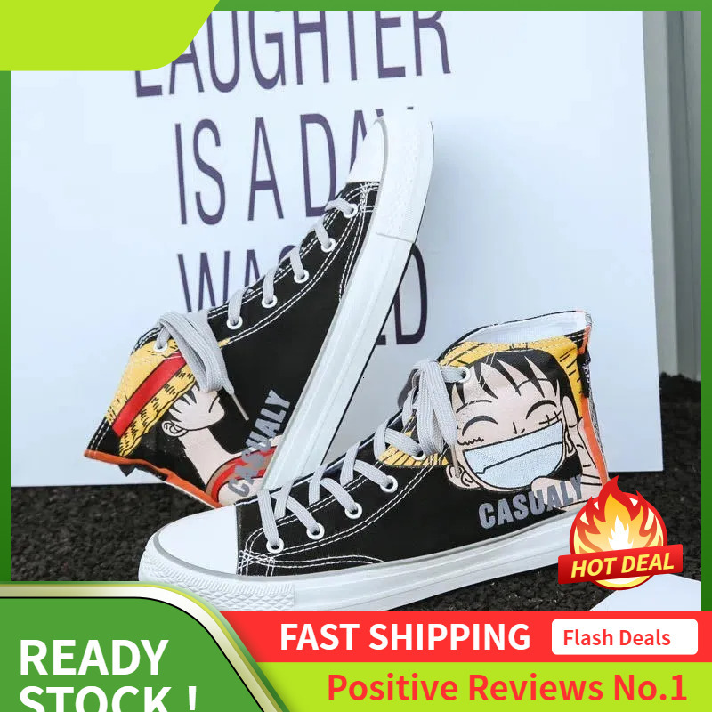Top Ddmysports Igh Fashion Cartoon Character Print Canvas Mens Shoes Outdoor