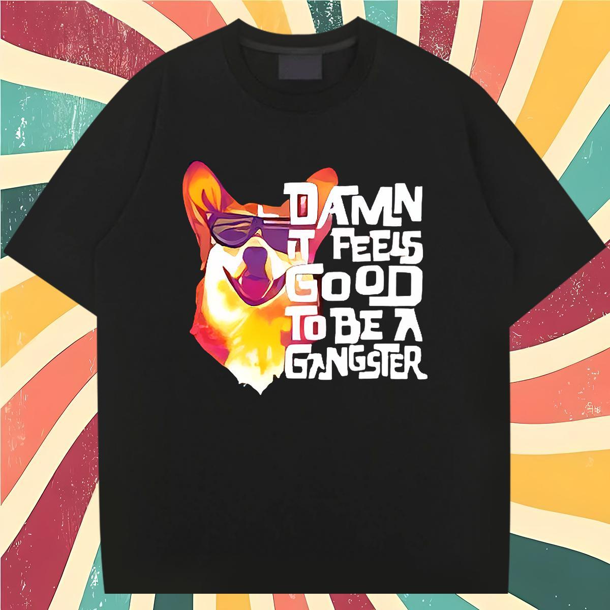 Custom T Shirts Men 230g Cotton dog Spring Summer Tops Breathable Crew Neck Comfortable Tshirts Custom Anime