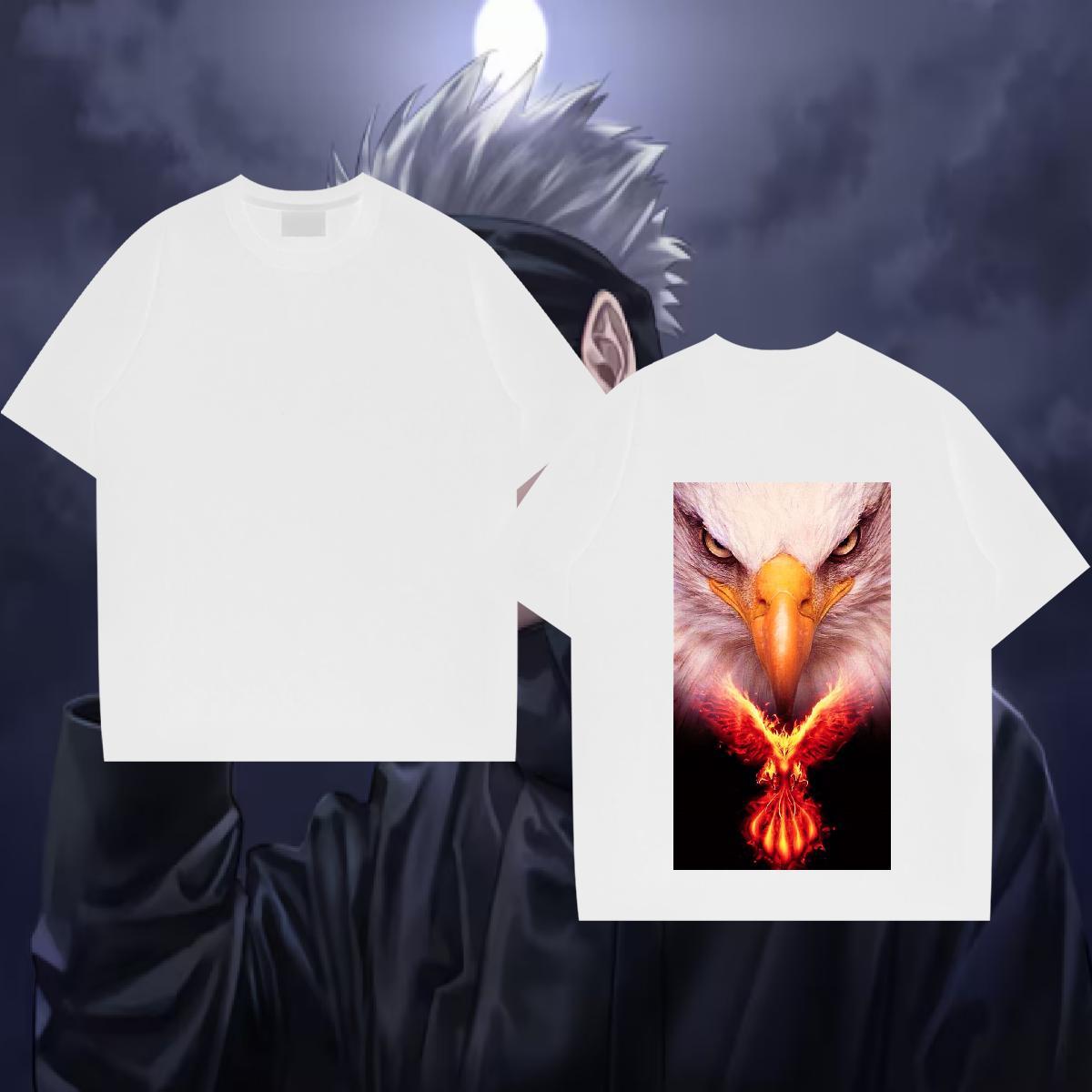 2024 Designer T shirt 230g 100% Cotton eagle Daily Outfit Tees Breathable Crew Neck Loose Men Tshirts Oversized 3XL 4XL