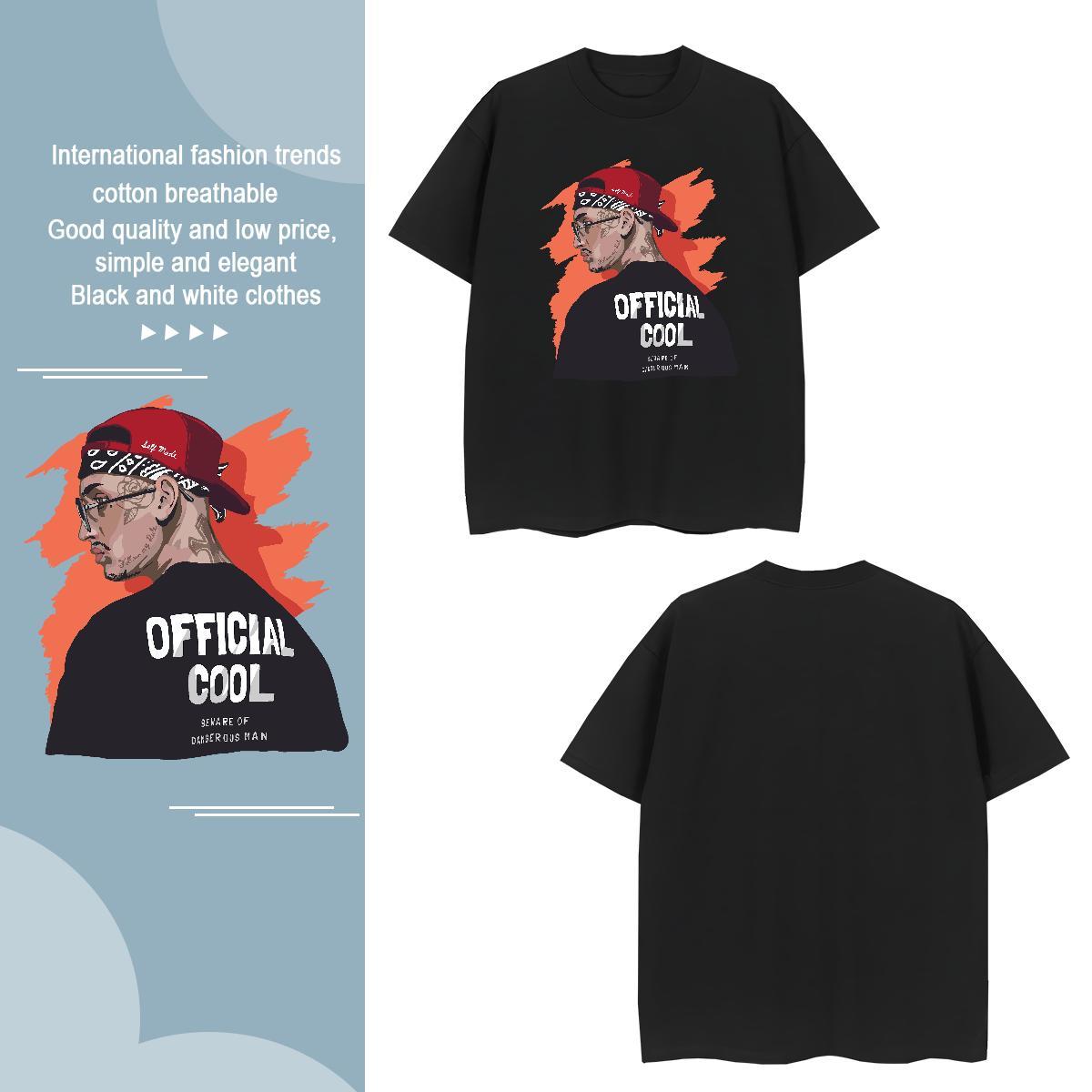 T-Shirts 230g 100% Cotton portrait Beach Breathable Custom Printing Tshirts Designer High Quality Tee Shirt