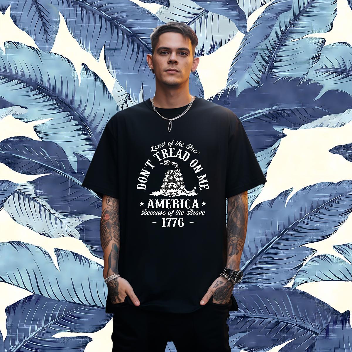High Quality Men Tshirts 230g Pure Cotton snake T Shirts Men Casual Beach Breathable Oversized 3XL 4XL 2024 Designer Tee Shirt