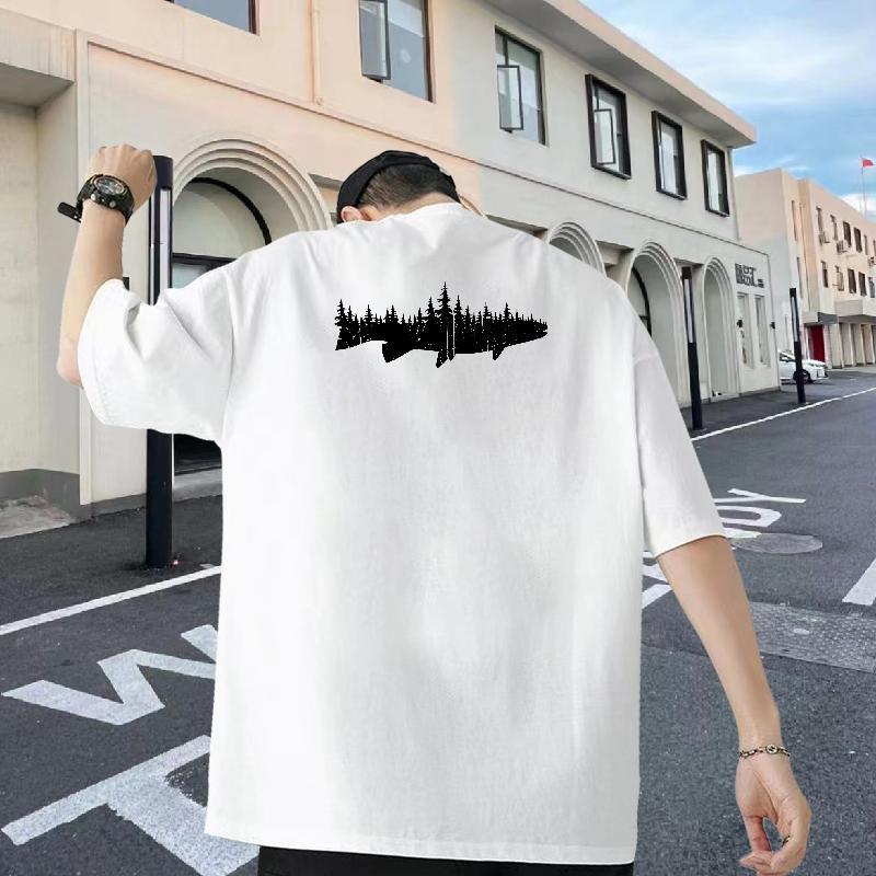 Brand T-Shirts 100% Cotton 230g tree Casual Daily Wear Clothes Breathable Soft Cool Men Tops Tees Custom Printed