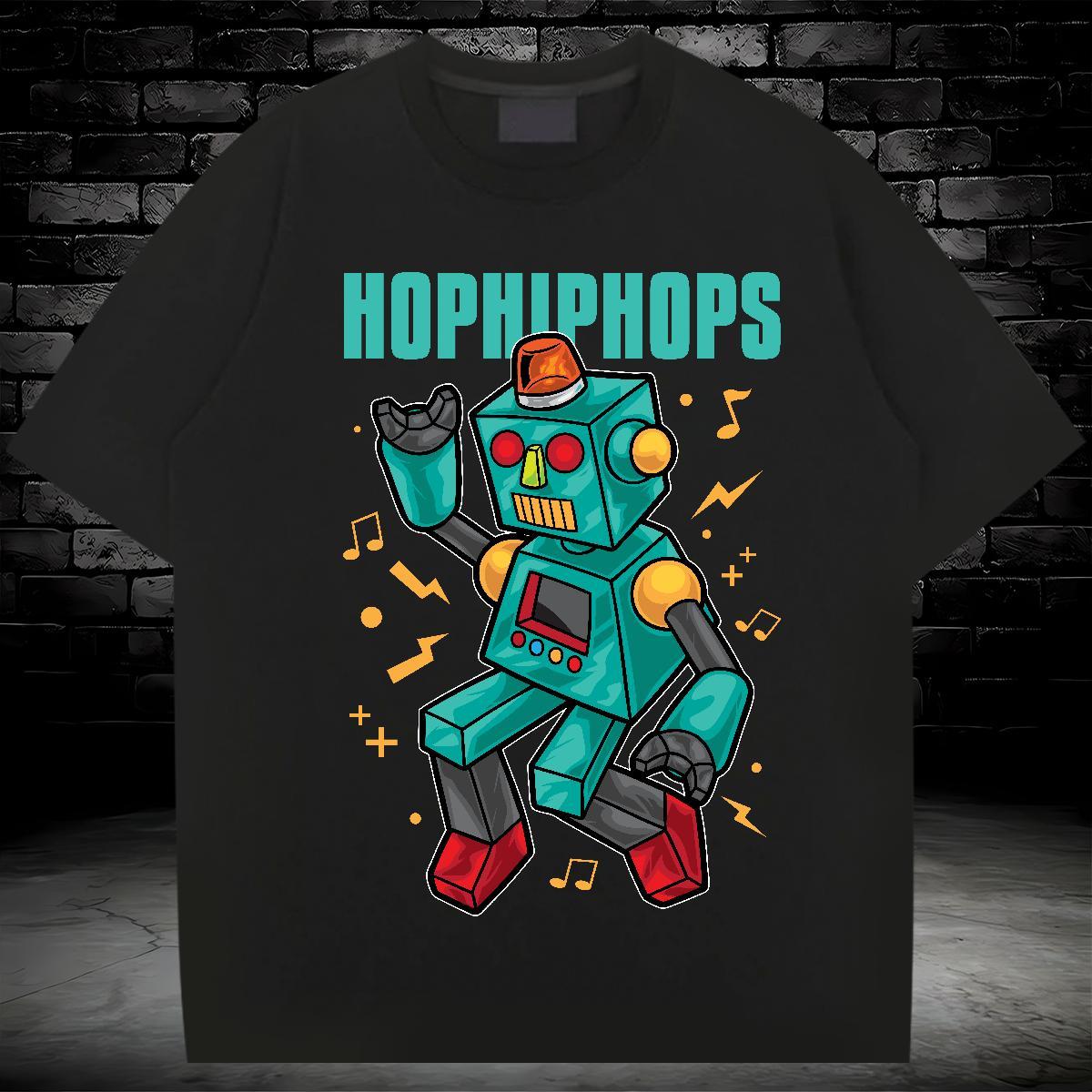 Fashion Design T-Shirts for Men robot Clothings 100% Cotton 230g Spring Summer Unisex Oversized 3XL 4XL Breathable Crew Neck Mens Tshirts