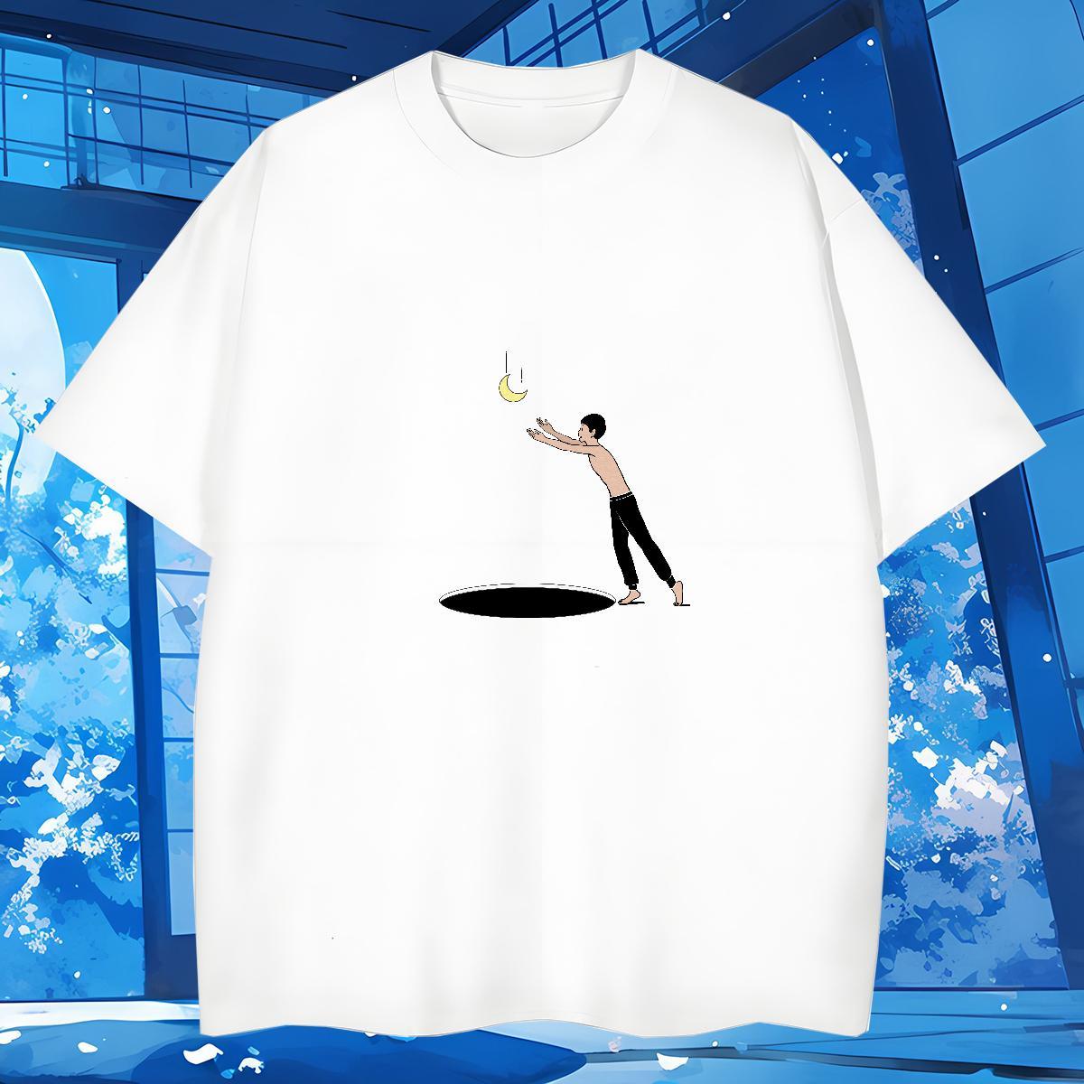 T Shirt For Man 100% Cotton 230g portrait Hip Hop Street Short Sleeve O-Neck Oversized 3XL 4XL Tshirt for Man Woman Fashion Design Comfortable Clothes