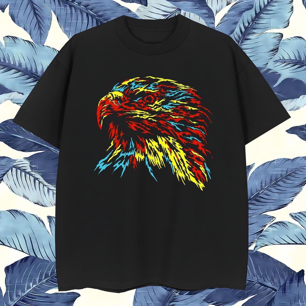 Wholesale T Shirts Men 230g Pure Cotton eagle Summer Casual Tops Shirt Breathable Short Sleeve Loose Men Clothes T-Shirt DIY Logo Oversized