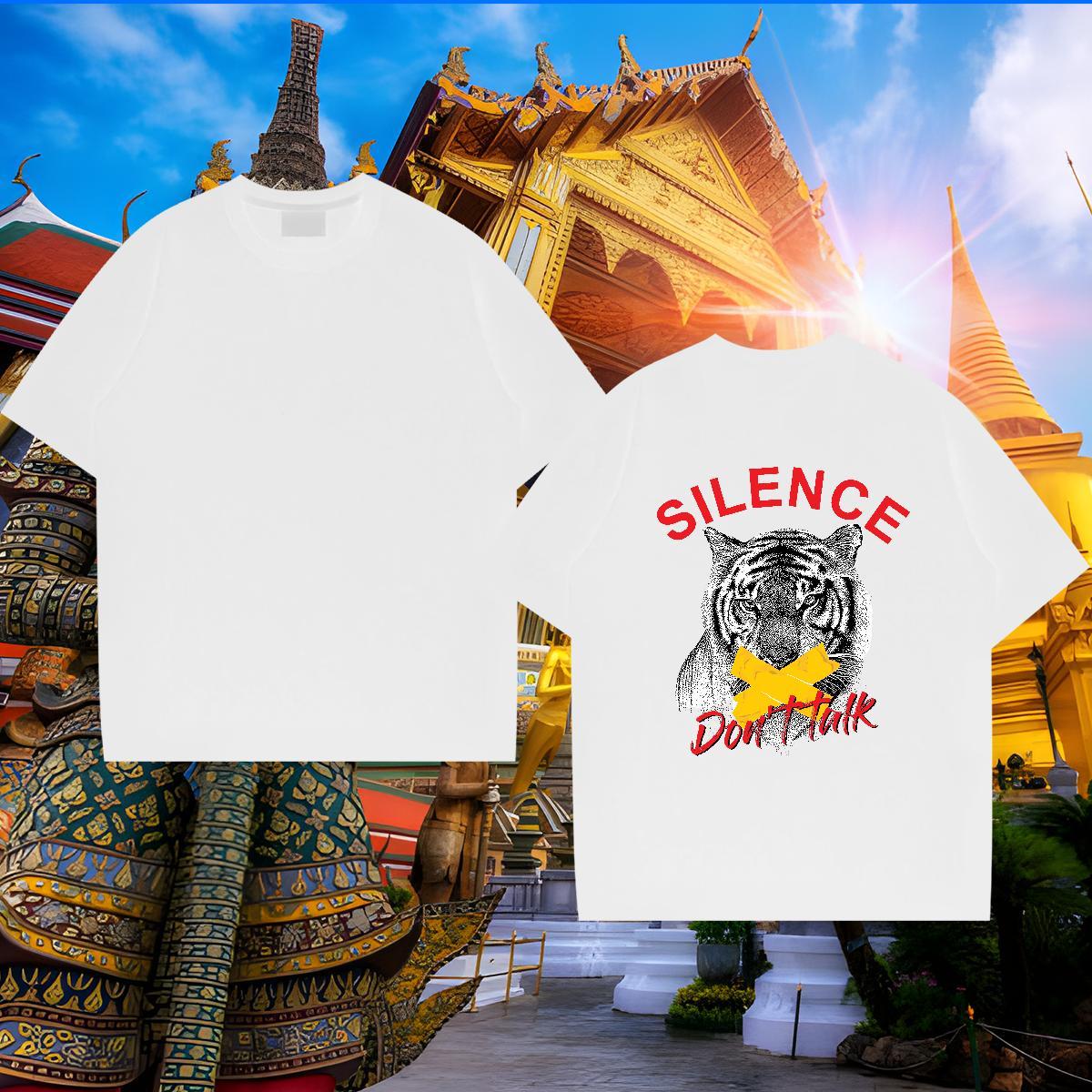 Loose Fit Men Tops Tees 230g Pure Cotton Man T Shirts Hip Hop O-Neck Short Sleeve Custom Print Oversized Fashion Casual Tshirts