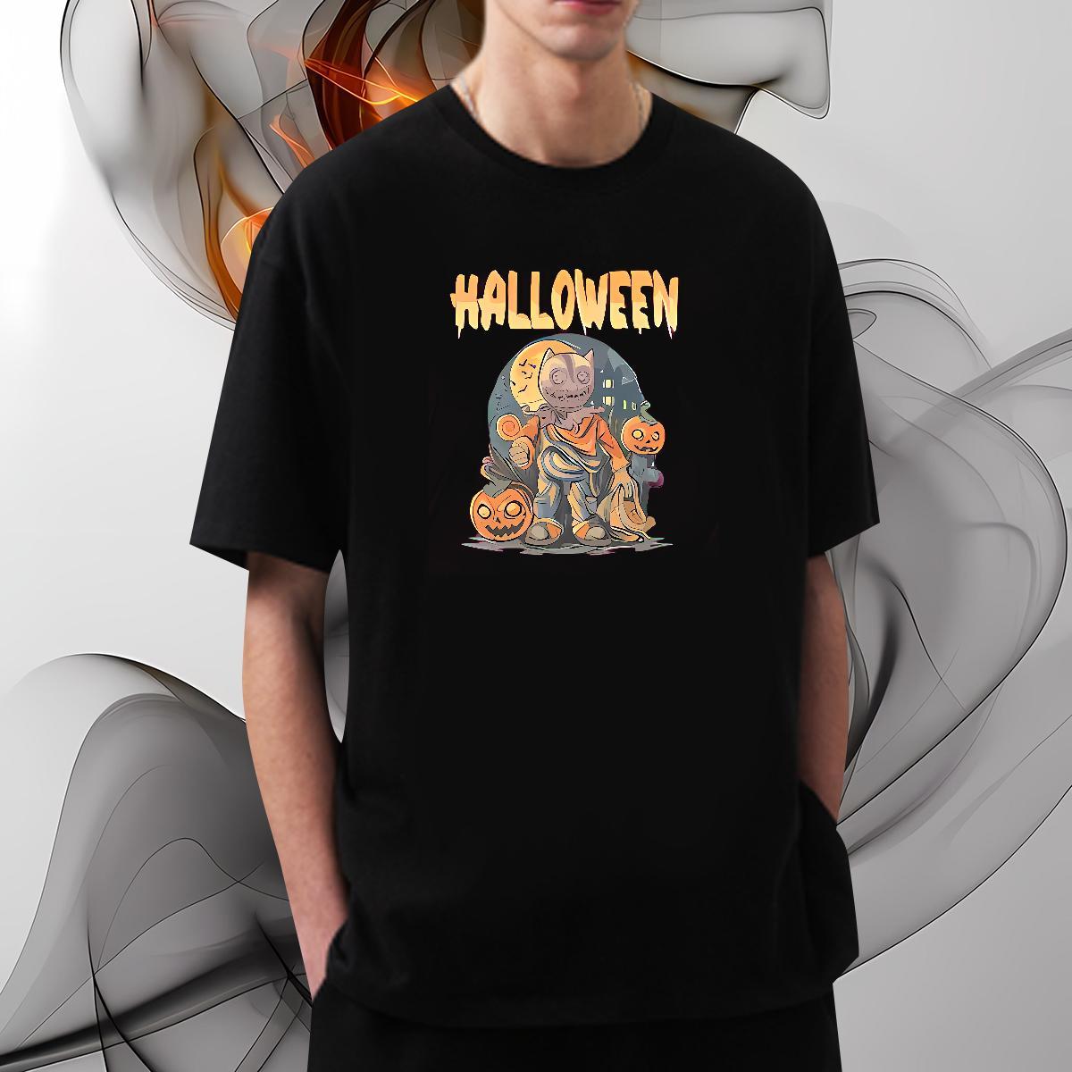 Classic Casual Man T Shirts 100% Cotton 230g monster Casual Beach Clothes Breathable Crew Neck Loose Fit Tshirt for Man Woman Custom Printing