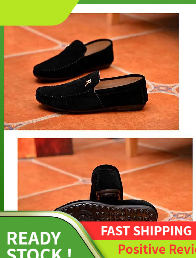 S Ddmysports Men Loafers Korean Trendy Men Casual Low Top Cloth Lazy Kick Ins Beanie Driving Shoes Non Slip And Simple Black Outdoor Shoes hoes lip im