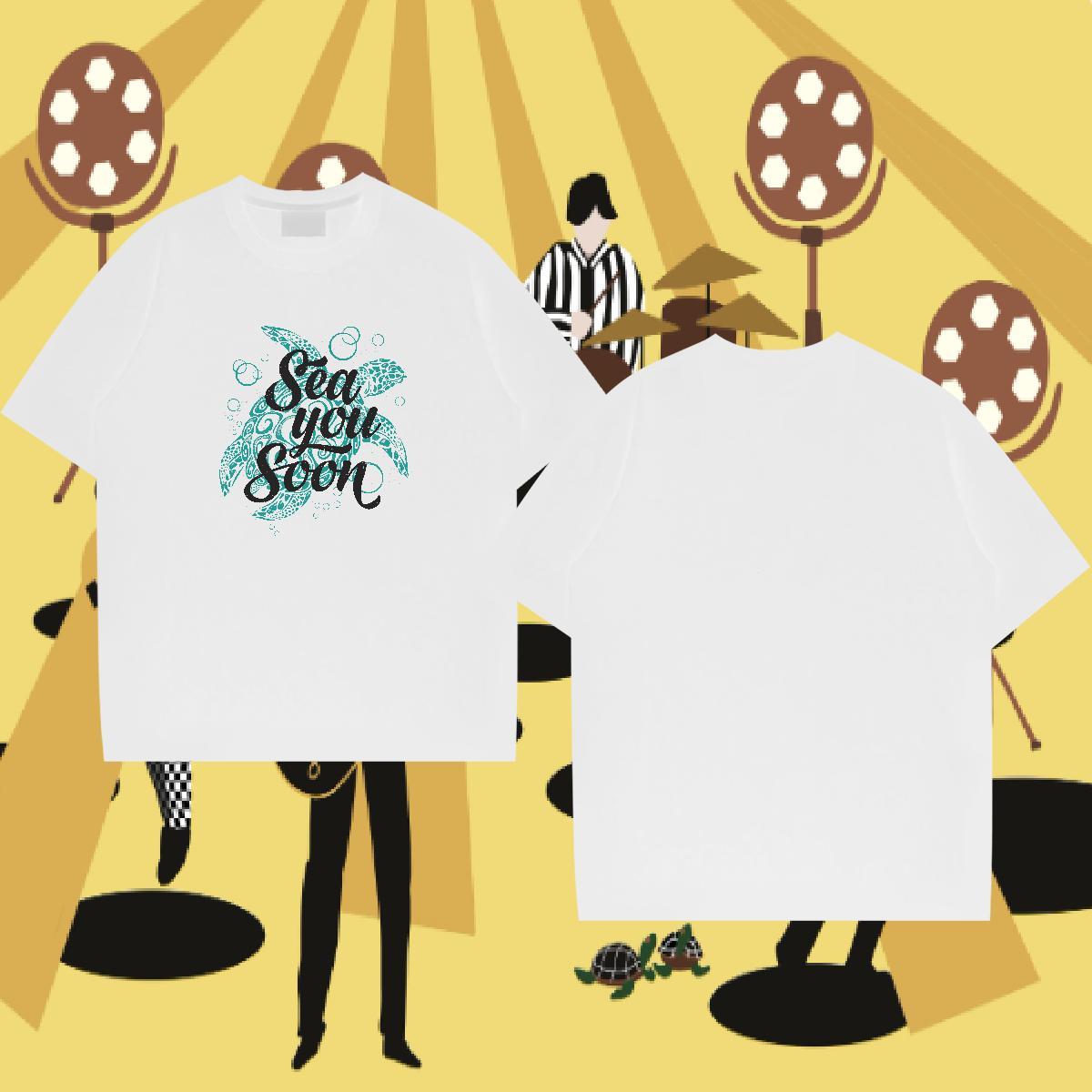 Casual New Mens T Shirts 230g Pure Cotton Daily Wear Tee Shirt O Neck Short Sleeves Wholesale Men Clothes T-Shirt Custom Print Oversized