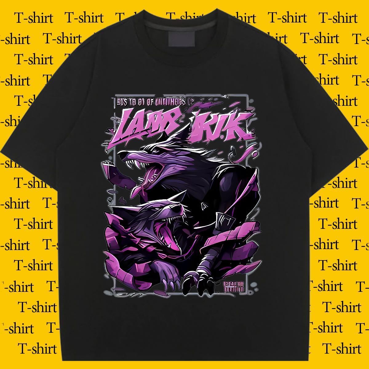 Female T-Shirts Comfortable Woman Tshirt Floral Print wolf Home Outdoor 230g Cotton TOP Quality Tee Shirt